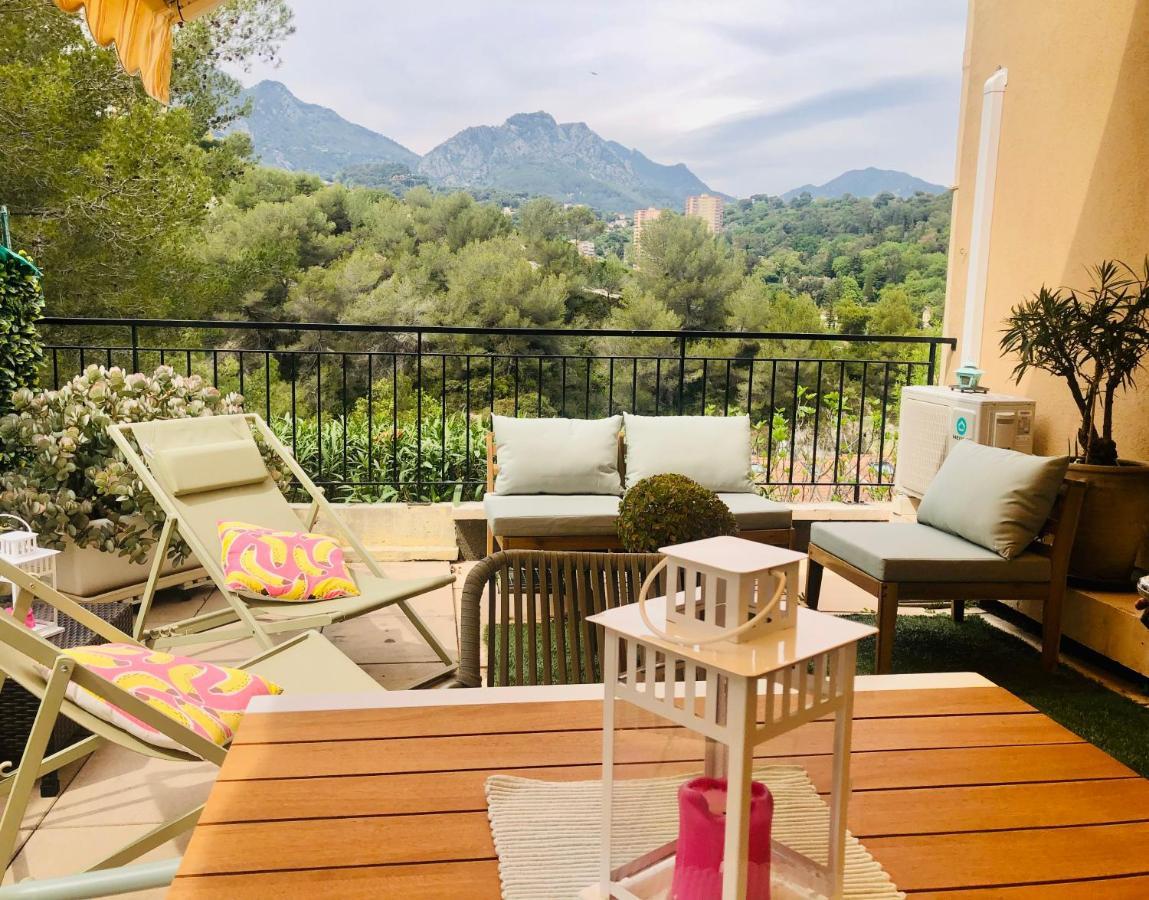 Mon Appart Avec Terrasse Et Piscine โรกบรูน-กัป-มาร์แต็ง ภายนอก รูปภาพ