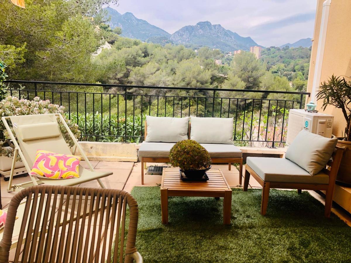 Mon Appart Avec Terrasse Et Piscine โรกบรูน-กัป-มาร์แต็ง ภายนอก รูปภาพ